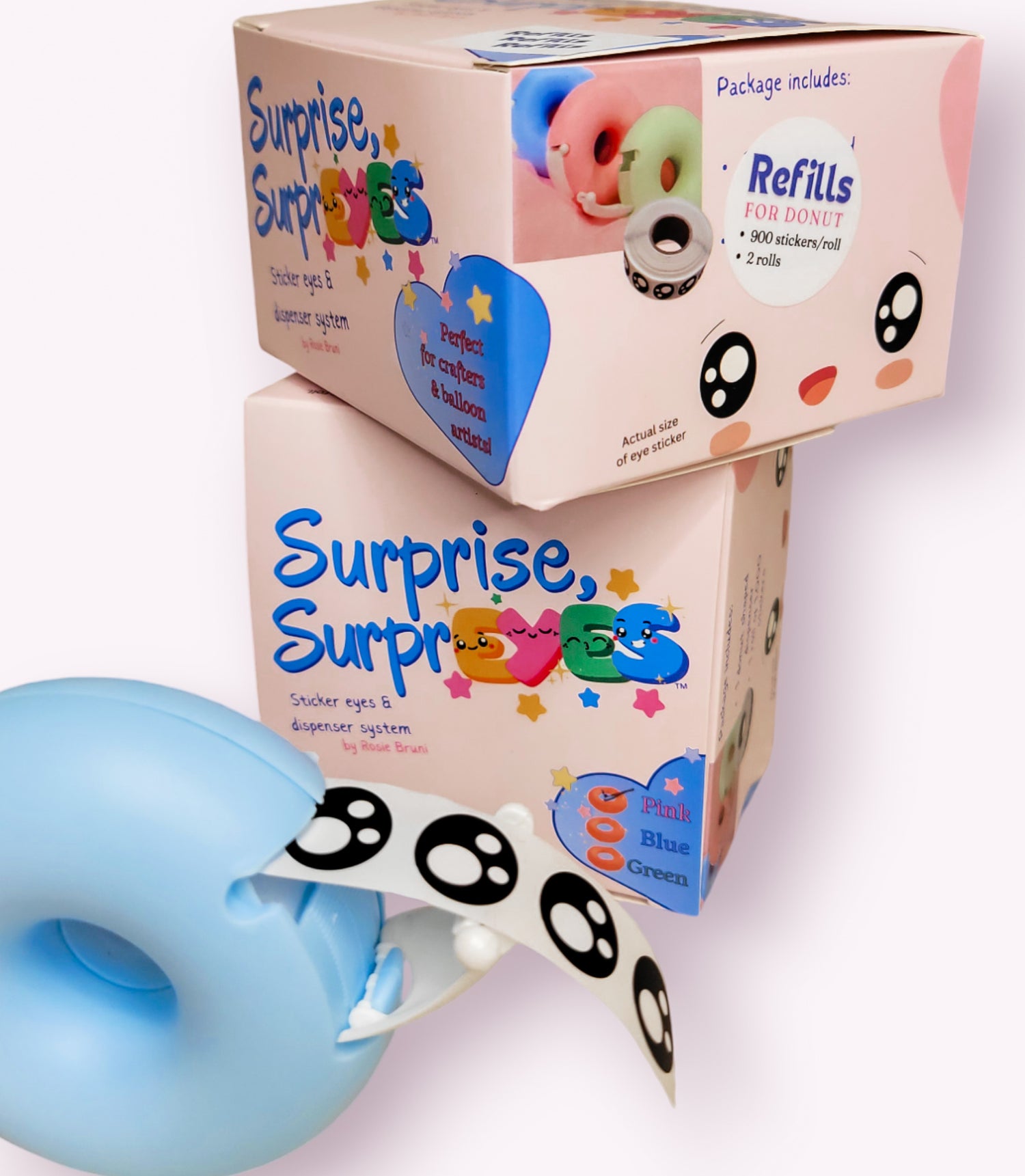 Eye Stickers with dispensers for Balloon Artists