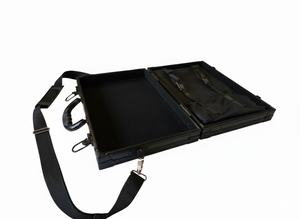 Fully flat face painting case, briefcase