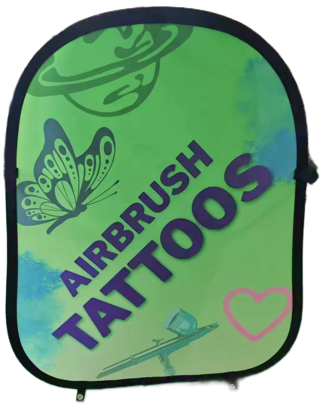 Portable pop-up airbrush tattoos sign