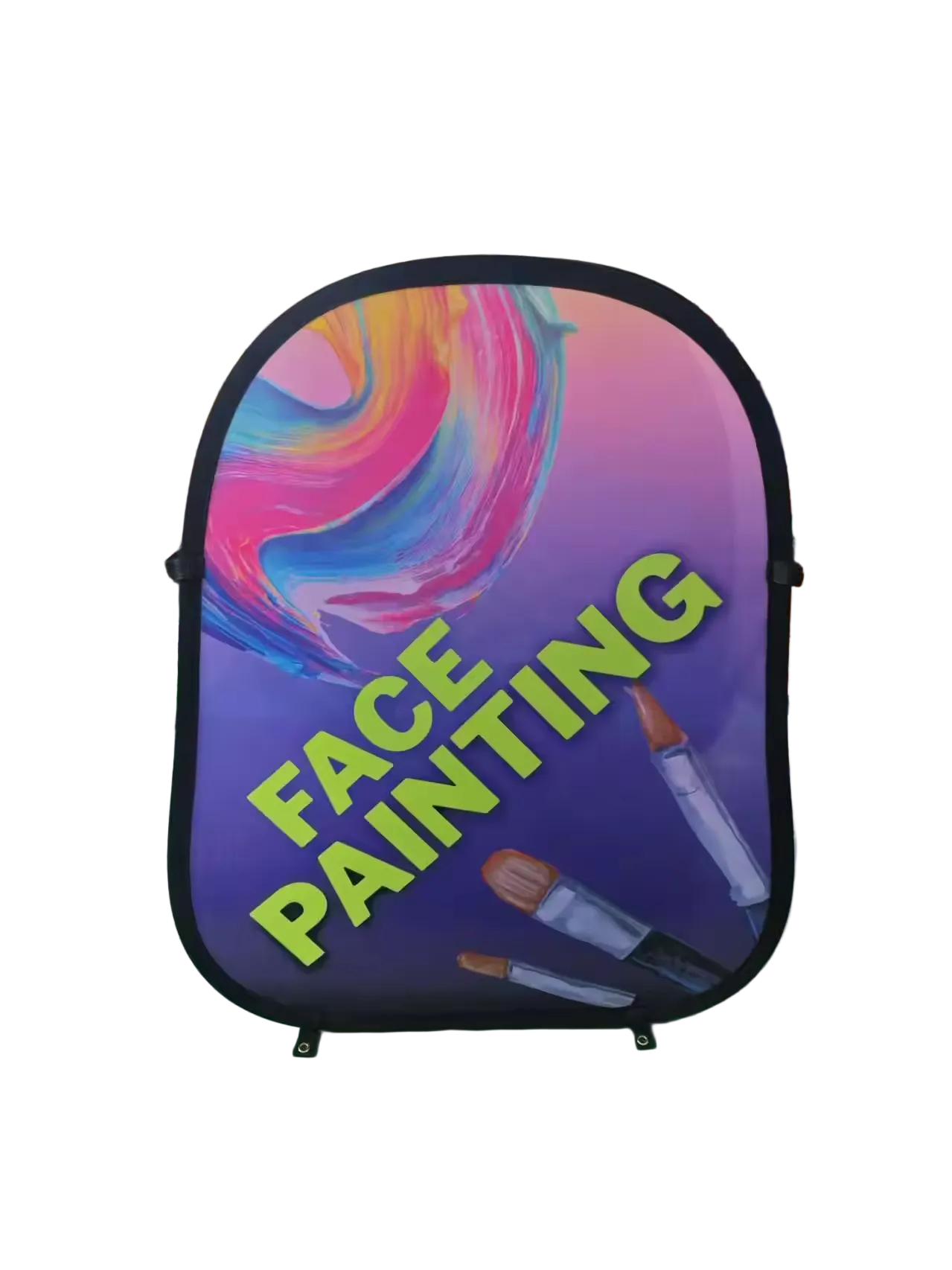 Portable pop up face painting sign